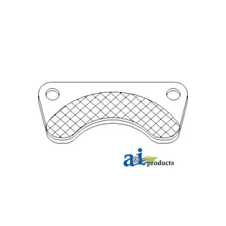 A & I Products Brake Pad, Parking Brake (1 Side Lined) 6" x3" x0.2" A-86502677